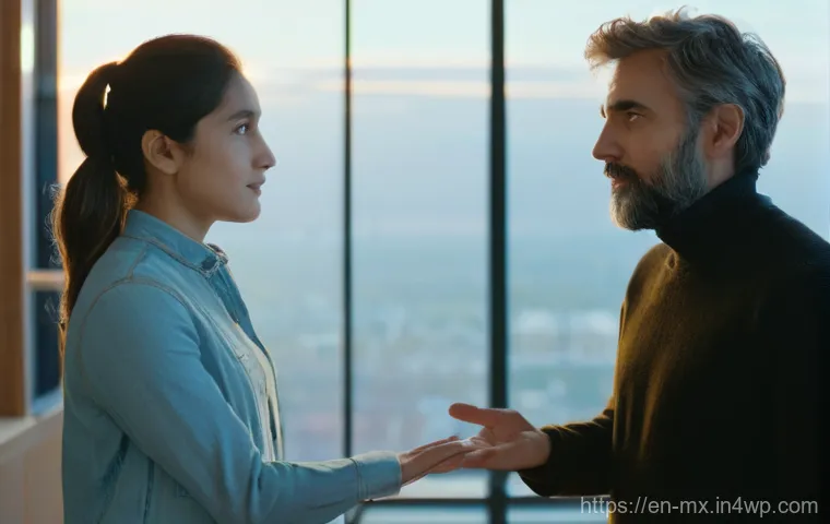 비폭력 커뮤니케이션 교육 프로그램 - **Transforming Disagreement into Understanding:**
    "A photorealistic depiction of two adults, gen...